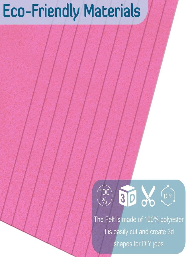 Lakeer A4 Felt Sheets 29.7cm X 21cm Set 10 Baby Pink Colour 1mm Thickness for Kids School DIY Crafts Patchwork Embroidery Project. - Image 3